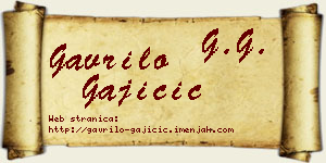 Gavrilo Gajičić vizit kartica